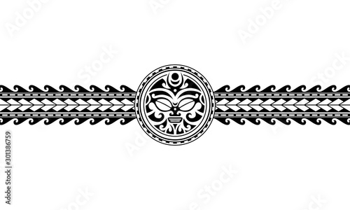 Maori Polynesian Tattoo Border Tribal Sleeve Pattern Vector Samoan Bracelet Tattoo Design Fore Arm Or Foot Armband Tattoo Tribal Sticker Marina Storm