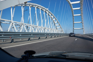 Photos of the Crimean bridge in the summer