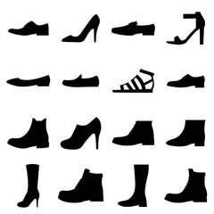 Shoes set icon, logo isolated on white background