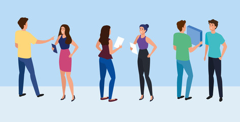 Obraz premium elegant business woman avatar character vector illustration design