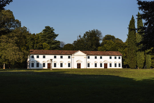 Front view of villa Belvedere in Mirano Italy
