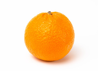 Ripe orange tangerines on a white background