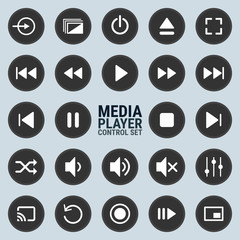 Media player control icon set © Chaiwate