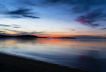 Fototapeta na wymiar Sunset on Ssese Island, Uganda