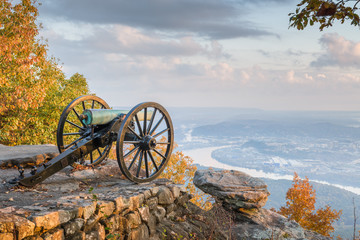 Chattanooga, Tennessee, USA view from Lookout Mountain - obrazy, fototapety, plakaty