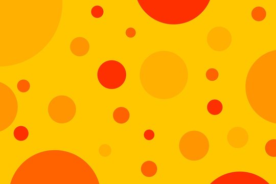 Abstract geometric background with yellow orange and red circles
