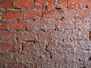 cement splashed brick wall