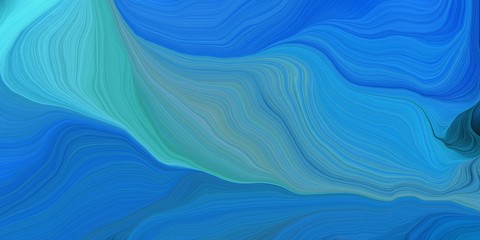 Fototapeta premium abstract fractal swirl waves. can be used as wallpaper, background graphic or texture. graphic illustration with steel blue, strong blue and medium turquoise colors