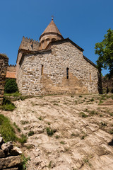 Fototapeta na wymiar Famous georgian sightseeing Ananuri castle Georgia