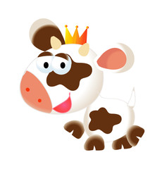 Illustrated cow character