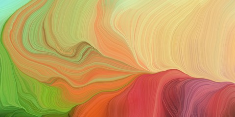 Obraz premium abstract design swirl waves. can be used as wallpaper, background graphic or texture. graphic illustration with dark khaki, burly wood and moderate red colors