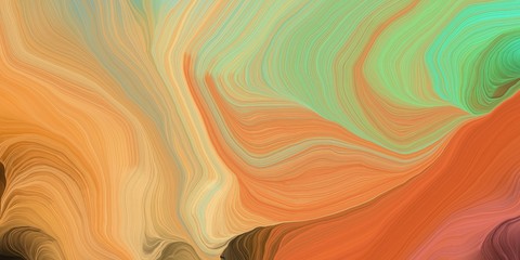 Obraz premium abstract fractal swirl waves. can be used as wallpaper, background graphic or texture. graphic illustration with peru, sandy brown and saddle brown colors