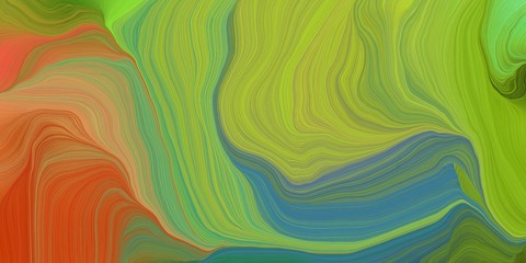 abstract colorful waves motion. can be used as wallpaper, background graphic or texture. graphic illustration with yellow green, teal blue and coffee colors