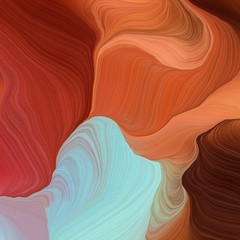 quadratic graphic illustration with sienna, pastel blue and dark gray colors. abstract colorful waves motion. can be used as wallpaper, background graphic or texture © Eigens