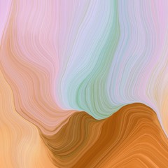 quadratic graphic illustration with thistle, coffee and burly wood colors. abstract design swirl waves. can be used as wallpaper, background graphic or texture