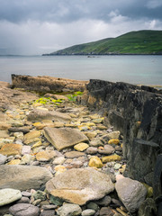 Fototapeta na wymiar Coastline with rocks along ring of beara in ireland