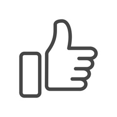 Like Icon in outline style isolated on white background. Like symbol for your web site design, logo, app. Vector illustration.