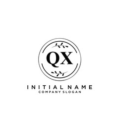 Letter QX Beauty Logo Template Vector