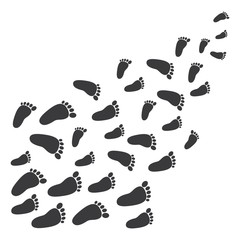 Foot vector icon illustration