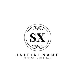 Letter SX Beauty Logo Template Vector