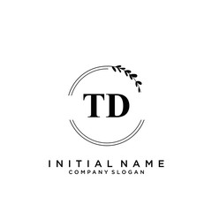 Letter TD Beauty Logo Template Vector