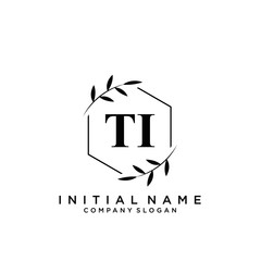 Letter TI Beauty Logo Template Vector