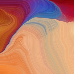 Obraz premium quadratic graphic illustration with dark salmon, dark slate blue and dark moderate pink colors. abstract design swirl waves. can be used as wallpaper, background graphic or texture