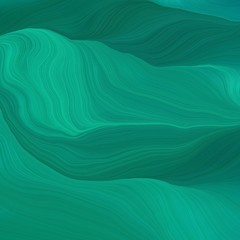 square graphic illustration with teal, dark cyan and teal green colors. abstract design swirl waves. can be used as wallpaper, background graphic or texture