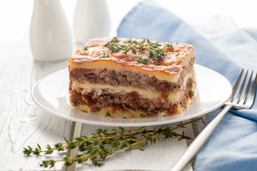 Lasagna with zucchini.