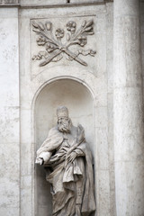 Pope Saint Marcellus by Francesco Cavallini, San Marcello al Corso church in Rome, Italy
