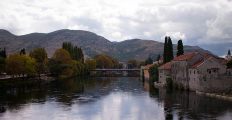 Fototapeta na wymiar Beautiful river in Trebinje. Bosnia-Herzegovina.