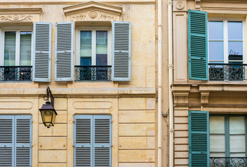 Fototapeta na wymiar Antique building view in Paris city, France