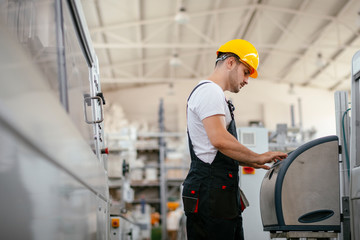 Portrait of worker in factory 