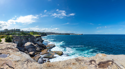 Fototapeta na wymiar Bondi to Coogee coastwalk close to Gordons Bay in Sydney, Australia
