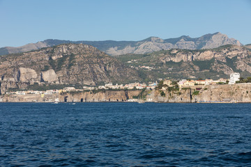 Town of Sorrento as seen from the water, Campania, Italy