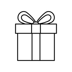 gift box present line style icon vector illustration design