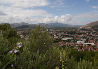 Top view of the city of Trebinje. Bosnia-Herzegovina.