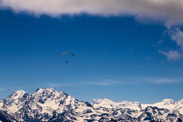 paragliding on high mountain