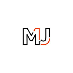 Letter MJ logo icon design template elements