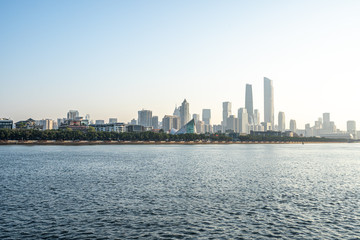 Fototapeta premium city skyline in guangzhou china