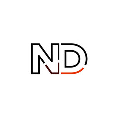 Letter ND logo icon design template elements