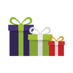 gift boxes present isolated icon vector illustration design
