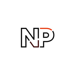 Obraz premium Letter NP logo icon design template elements