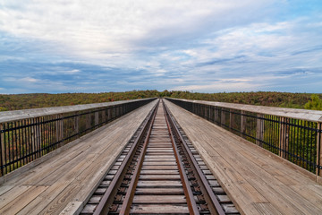 Fototapeta na wymiar Skywalk At The Kinzua Bridge State Park in Pennsylvania