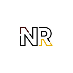 Letter NR logo icon design template elements