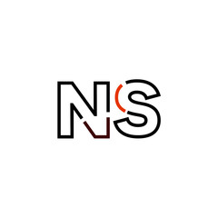 Letter NS logo icon design template elements
