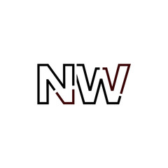 Letter NW logo icon design template elements