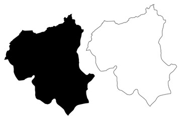 Ouham-Pende Prefecture (Prefectures of the Central African Republic, CAR) map vector illustration, scribble sketch Ouham Pende map