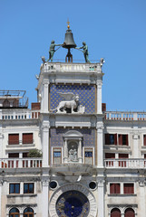 Venice in Italy and the famous Clock Tower called Due Mori