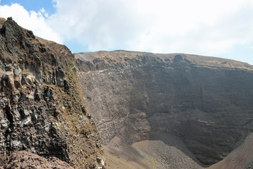 panoramic view of Vesuvian Volcano near Naples